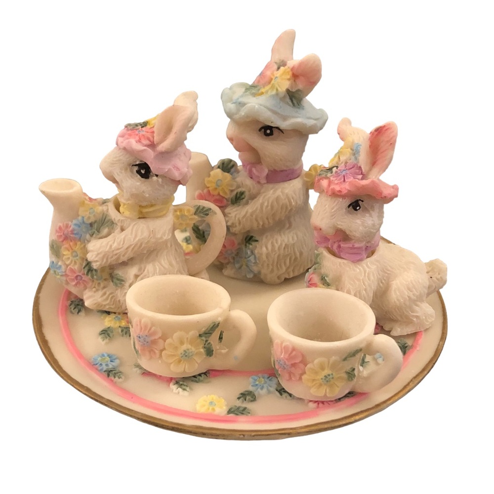 Easter Bunny Miniature Tea Set - Picture 5 of 7